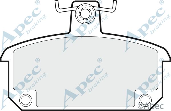 APEC BRAKING Комплект тормозных колодок, дисковый тормоз PAD325